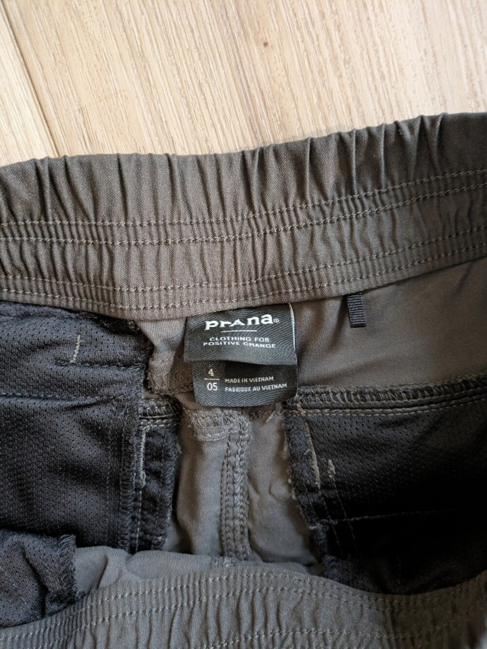 Prana Elastic Waist Shorts- Charcoal Grey - Picture 4 of 4